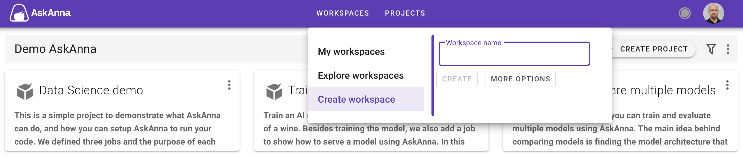 Create workspace